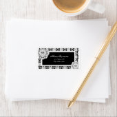 Arabesk Witte kant, adresetiketten Etiket (Insitu)