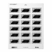 Arabesk Witte kant, adresetiketten Etiket (Full Sheet)