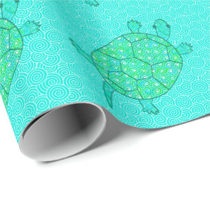 Arabeskaardschildpad - schoppen van zeelieden cadeaupapier