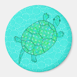 Arabeskaardschildpad - schoppen van zeelieden magneet