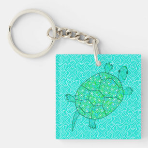 Arabeskaardschildpad - schoppen van zeelieden sleutelhanger
