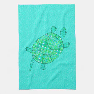 Arabeskaardschildpad - schoppen van zeelieden theedoek