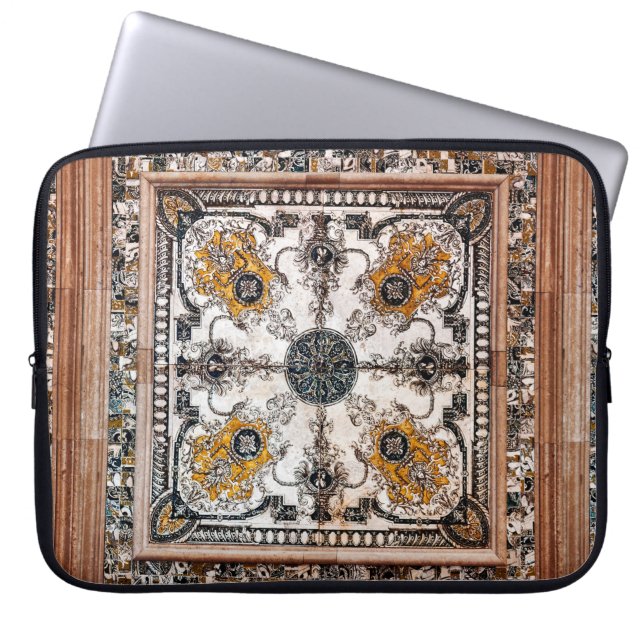 arabeske marmer textuur abstracte  achtergrond laptop sleeve (Voorkant)