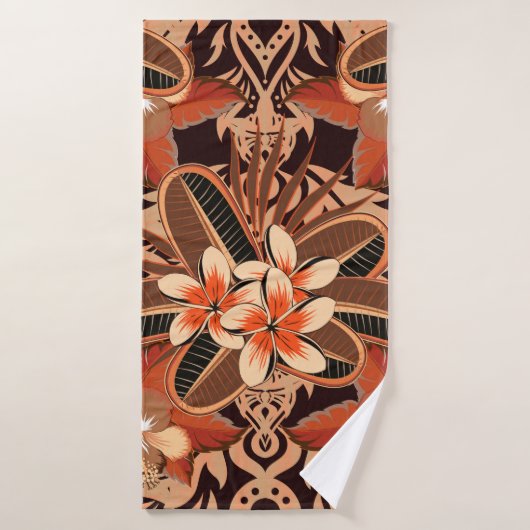 Arabesque.  abstract  floraalnaadloos badhanddoek (Badhanddoek)