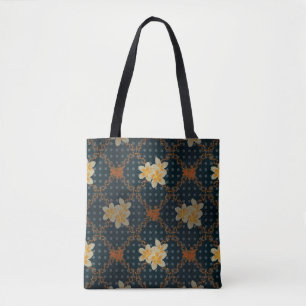 Arabesque. abstracte rooster florale naadloos tote bag