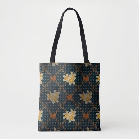 Arabesque. abstracte rooster florale naadloos tote bag (Voorkant)