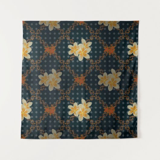Arabesque. abstracte rooster florale naadloos wandkleed (Voorkant)