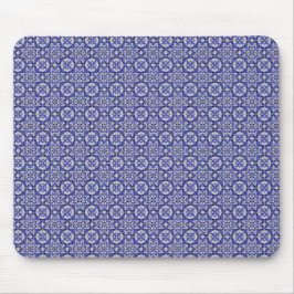 Arabesque Arab Middle East Blue Tegel Pattern Muismat