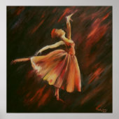 Arabesque Ballet Dancer - Canvas Print (Voorkant)