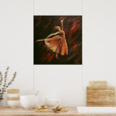 Arabesque Ballet Dancer - Canvas Print (Keuken)