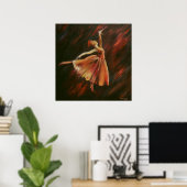Arabesque Ballet Dancer - Canvas Print (Thuiskantoor)