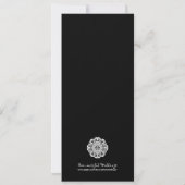 Arabesque Black Lace, 4x9.25 bruiloft uitnodiging (Achterkant)