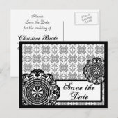 Arabesque Black Lace, bewaar de datum briefkaart (Voorkant / Achterkant)
