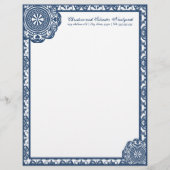 Arabesque Blauwe kant, briefhoofd (Voorkant)