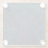 Arabesque Bliss: Oosterse Mandala magie Glazen Onderzetter (Achterkant)