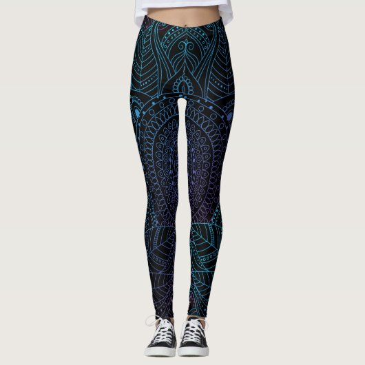 Arabesque Bliss: Oosterse Mandala magie Leggings (Voorkant)