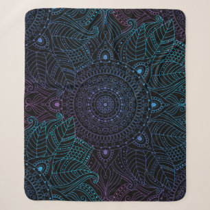 Arabesque Bliss: Oosterse Mandala magie Sherpa Deken