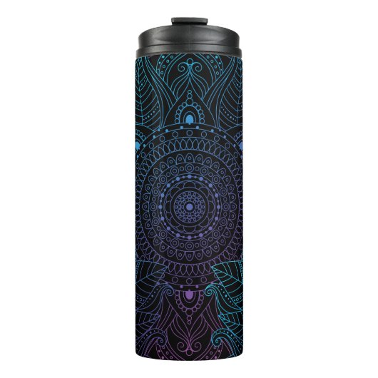 Arabesque Bliss: Oosterse Mandala magie Thermosbeker (Voorkant)