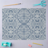 Arabesque Bloemenwijnstokken Blauw Ivoor LG Decoup Tissuepapier (Craft)