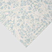 Arabesque Bloemenwijnstokken Blauw Ivoor LG Decoup Tissuepapier (Detail)