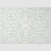 Arabesque Bloemenwijnstokken Blauw Ivoor LG Decoup Tissuepapier (Voorkant)