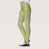 Arabesque Blue Gold Leggings (Links)