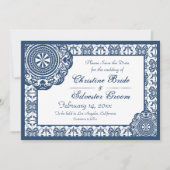 Arabesque Blue Lace, 5x7 save the date (Voorkant)