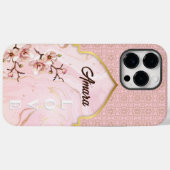 Arabesque Boog | Blush Marmer & Goud Case-Mate iPhone Case (Achterkant (horizontaal))
