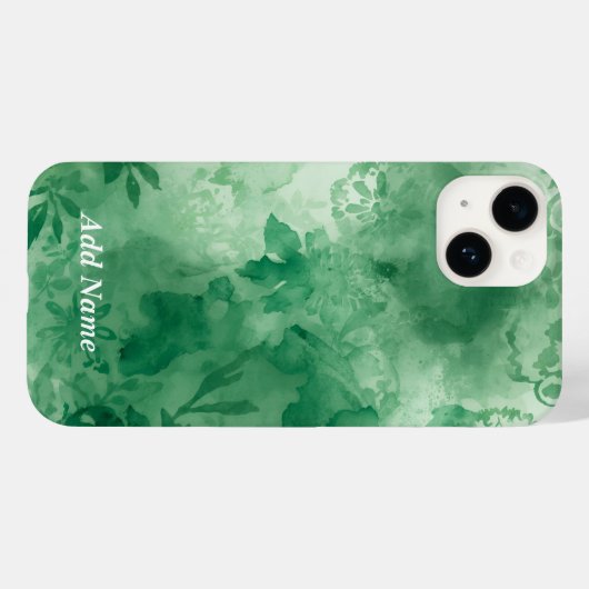 Arabesque Botanische Telefoonkoffer – Groene Water Case-Mate iPhone Case (Achterkant (horizontaal))