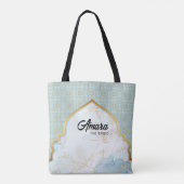 Arabesque Bruidstas – Lichtblauwe Boog Tote Bag (Achterkant)