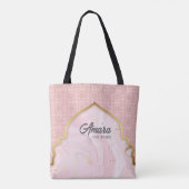Arabesque Bruidstas - Roze Boog Tote Bag (Achterkant)
