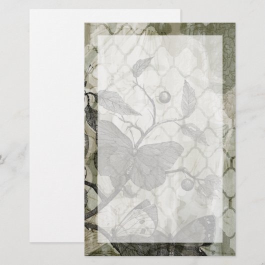 Arabesque Butterflies I Briefpapier (Voorkant / Achterkant)