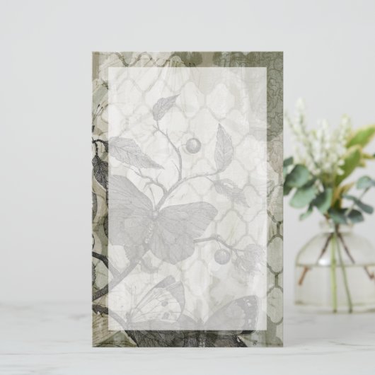 Arabesque Butterflies I Briefpapier (Staand voorkant)