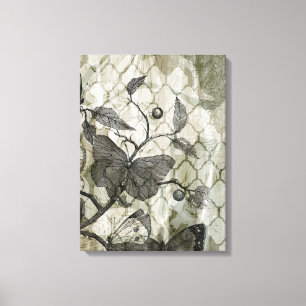 Arabesque Butterflies I Canvas Afdruk