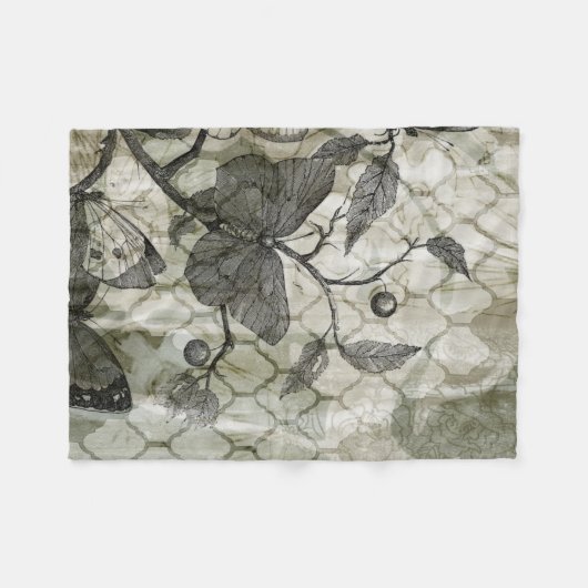 Arabesque Butterflies I Fleece Deken (Voorkant (Horizontaal))