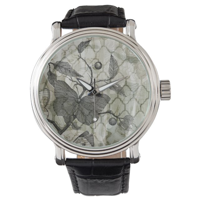 Arabesque Butterflies I Horloge (Voorkant)