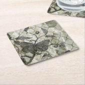 Arabesque Butterflies I Kartonnen Onderzetters (Schuin)