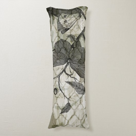 Arabesque Butterflies I Lichaamskussen (Voorkant Verticaal)