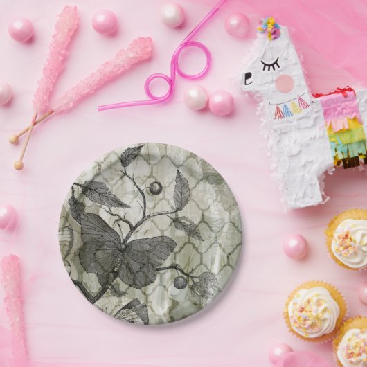 Arabesque Butterflies I Papieren Bordje (Feest)