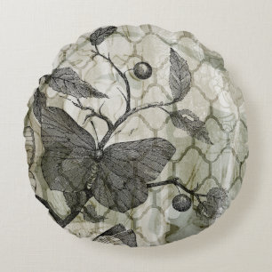 Arabesque Butterflies I Rond Kussen