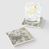 Arabesque Butterflies I Stenen Onderzetter (Zijkant)