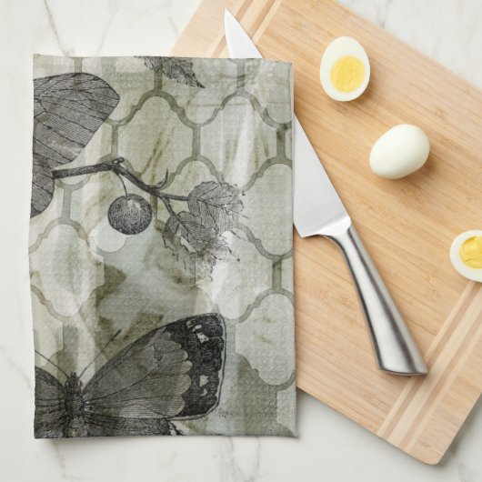 Arabesque Butterflies I Theedoek (Quarter Fold)