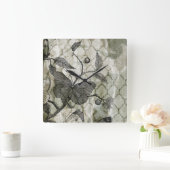 Arabesque Butterflies I Vierkante Klok (Huis)