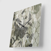 Arabesque Butterflies I Vierkante Klok (Hoek)