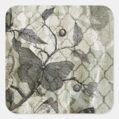Arabesque Butterflies I Vierkante Sticker (Voorkant)