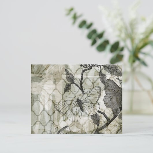 Arabesque Butterflies II Briefkaart (Staand voorkant)