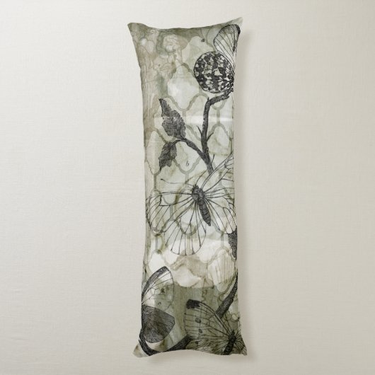 Arabesque Butterflies II Lichaamskussen (Achterkant (Verticaal))