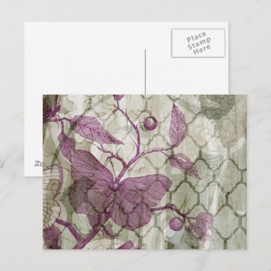 Arabesque Butterflies III Briefkaart (Voorkant / Achterkant)