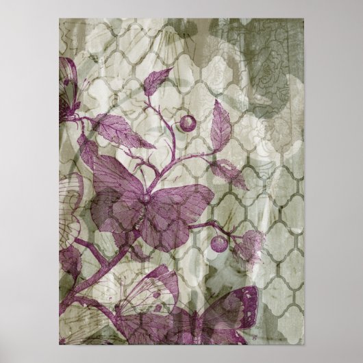 Arabesque Butterflies III Poster (Voorkant)