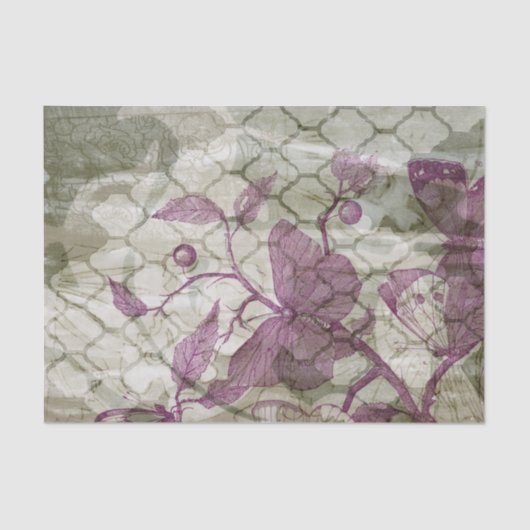 Arabesque Butterflies III Tissuepapier (Voorkant)